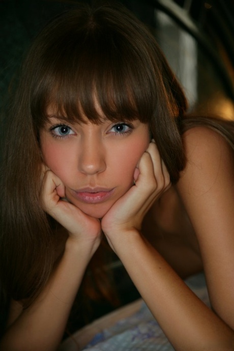 Sweet teen Natasha slips off her robe for great nude poses on her bed 83667853