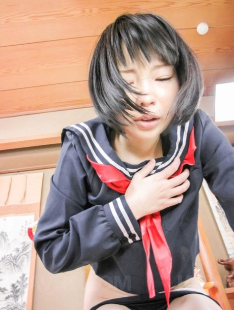 Japanese student Yuri Sakurai has oral and vaginal sex in her uniform 90254190