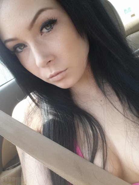 Teen amateur Sabrina Sins sports long hair while taking revealing selfies 70823886