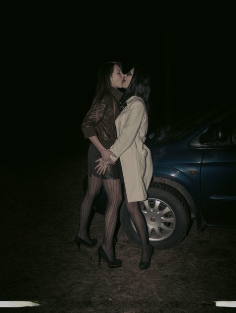 Lesbian Car - Lesbian Car Porn Pics & Naked Photos - SexyGirlsPics.com