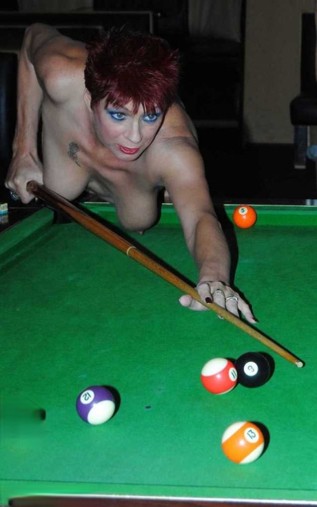 Mature redhead Dimonty shoots pool with a couple of boys while they are naked 87610328