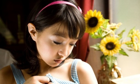 Japanese beauty Nana Nanami ends up totally naked during a solo affair 51243839