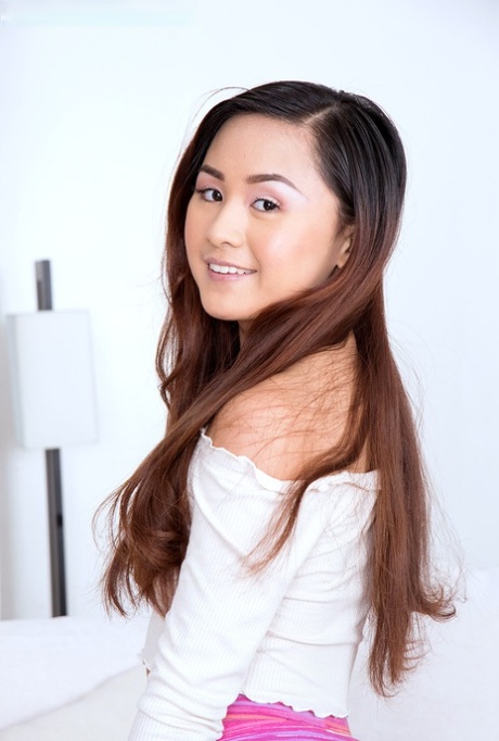 Young Asian girl Elle Voneva displays her tiny tits and flexibility at once 77022654