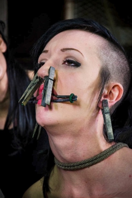 Black and white dykes Nikki Darling & Cadence Cross are humiliated in dungeon 75797342