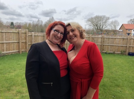 Older fatties Camilla and Rue Bourbon have a 3some with a younger man 79654477