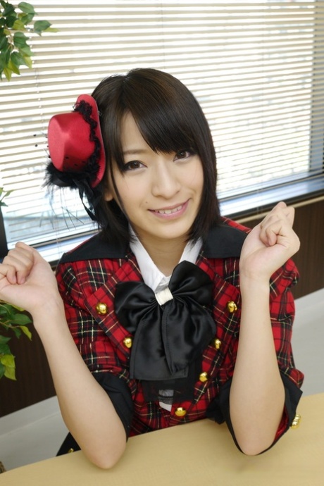 Japanese student Ruri Narumiya sits on boy's faces in pink lace underwear 26523596