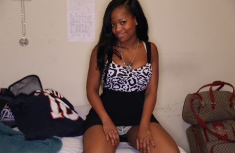 Black chick Monique Symone jerks a white dick until she has jizz on her face 55062116