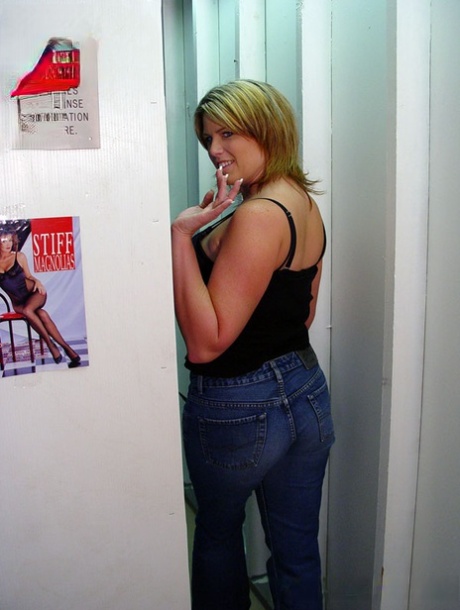 Big titted white woman Lisa sucks off a black cock via a hole in wall 61633057