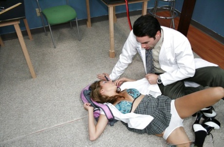 Allyssa Hall is kissing and having wild sex in her school uniform 78928493