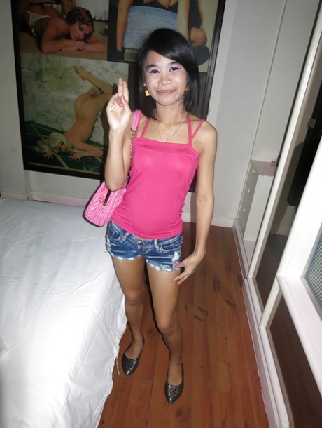 Petite Thailand chick with small breasts taking shower and toying pussy 47480702