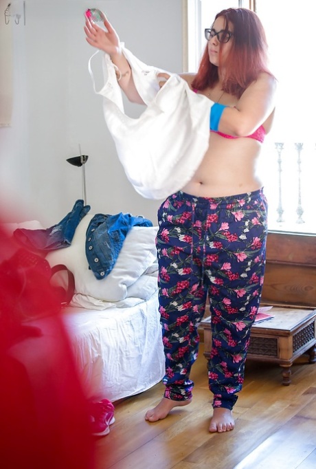 Overweight female Leticia caught on camera getting dressed by peeping tom 31951350