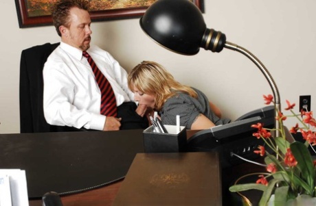 Blonde secretary Velicity Von seduces her boss for sex in his office 37536756