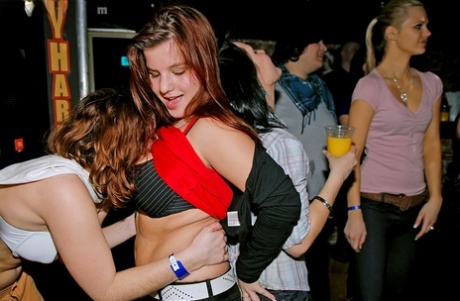 Lecherous amateurs going wild at the drunk night club party 78078436